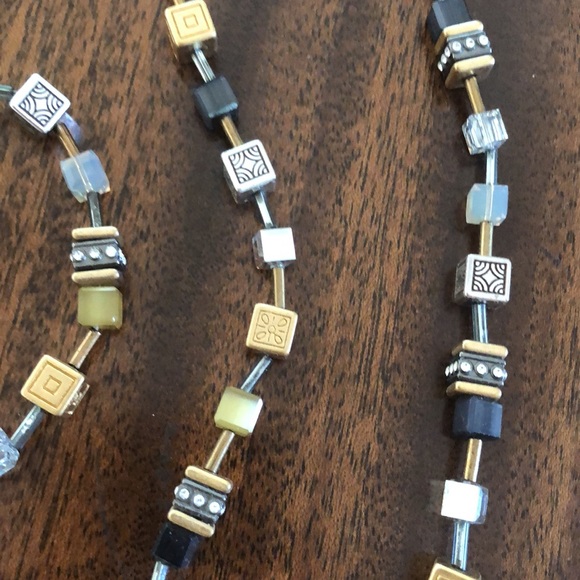 Vintage Rare Brighton SILENT CODE Necklace Bracelet Earring Geometrical - Picture 6 of 9